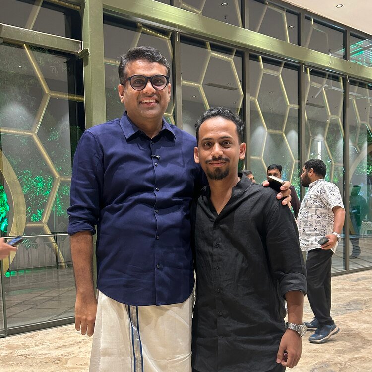Ajmal Basheer with P. M. A. Sameer, MLA Tirurangadi