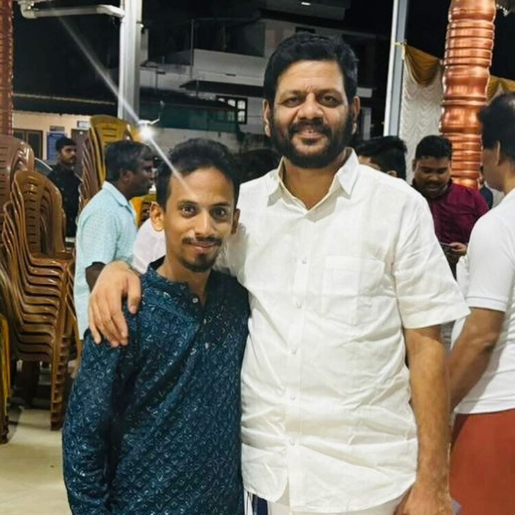 Ajmal Basheer with V.K. Sreekandan, MP Palakkad